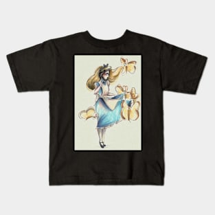 Alice and Butterflies Kids T-Shirt